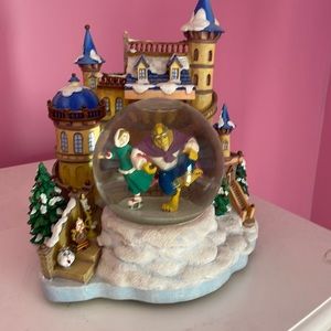 Disney beauty and the beast snow globe.